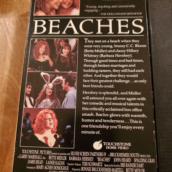 Beaches (VHS, 1996) Bett Midler Barbara Hershey - Picture 3 of 3